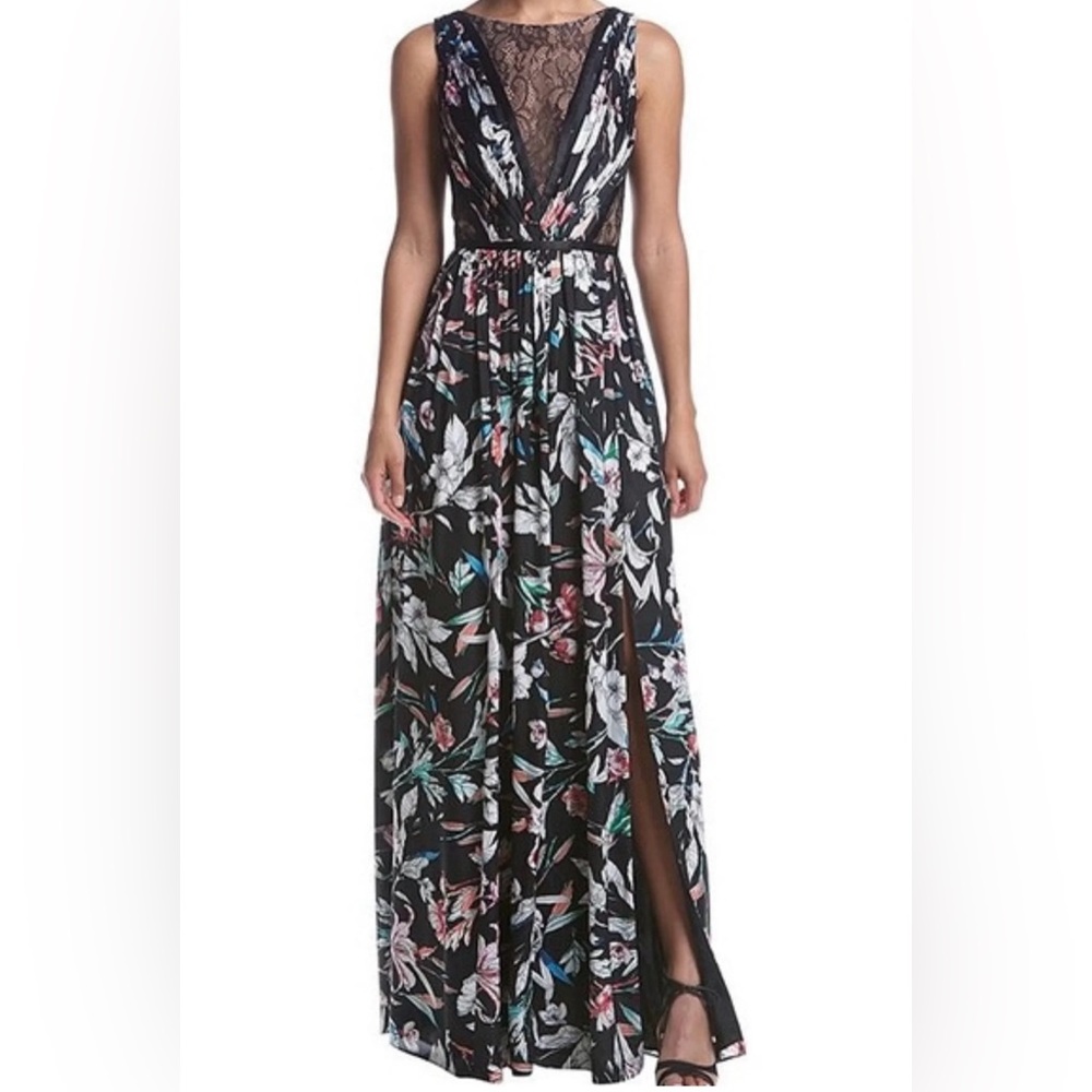 NWOT: Adrianna Papell floral and lace dress, Size 2 - Picture 2 of 11